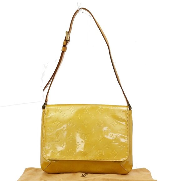 LOUIS VUITTON Thompson Street Shoulder Bag Monogram Vernis Yellow M91008 67KB435 - Picture 1 of 14